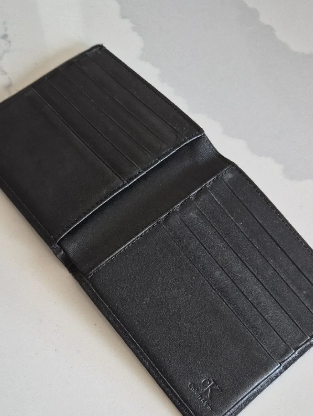Calvin Klein Men's Black Leather Fold Wallet